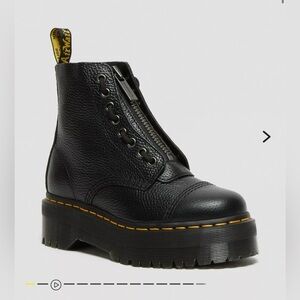 Doc Martens Sinclair Milled Nappa Leather Platform Boots Size 8
